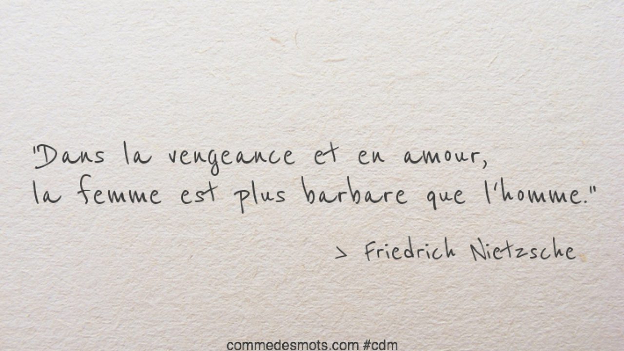 Dans La Vengeance Et En Amour Amour Comme Des Mots