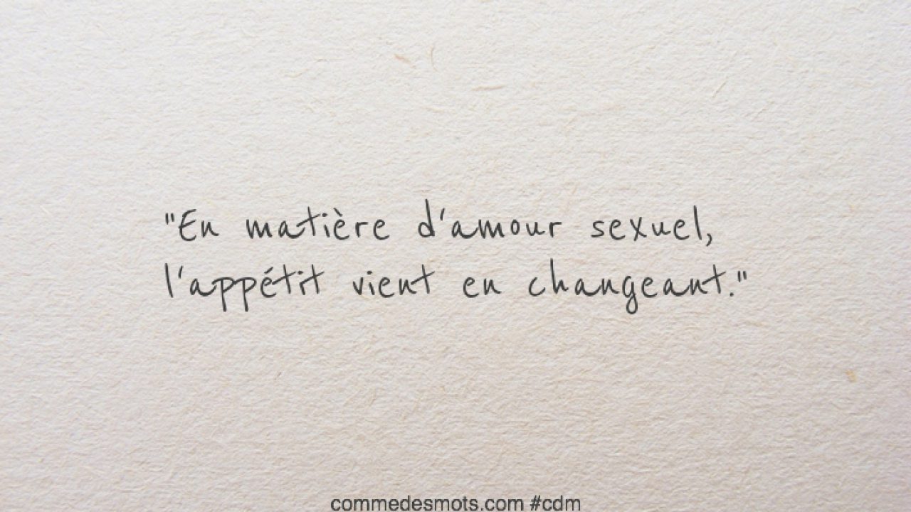 En Matiere D Amour Sexuel Amour Comme Des Mots